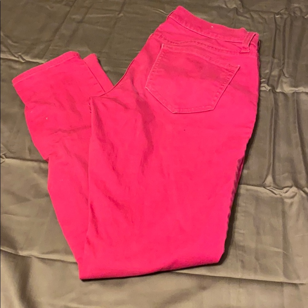 Old navy hot pink skinny jeans